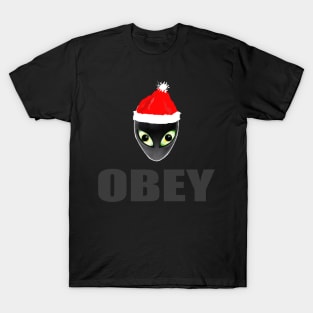 Funny Christmas Alien Santa Gifts T-Shirt